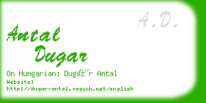 antal dugar business card